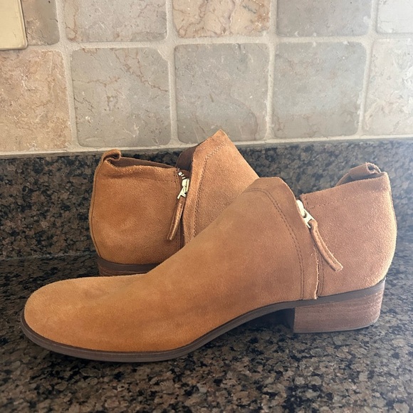 TOMS Womens Deia Casual Suede Booties- Caramel Brown/ Size 11 - Picture 8 of 13